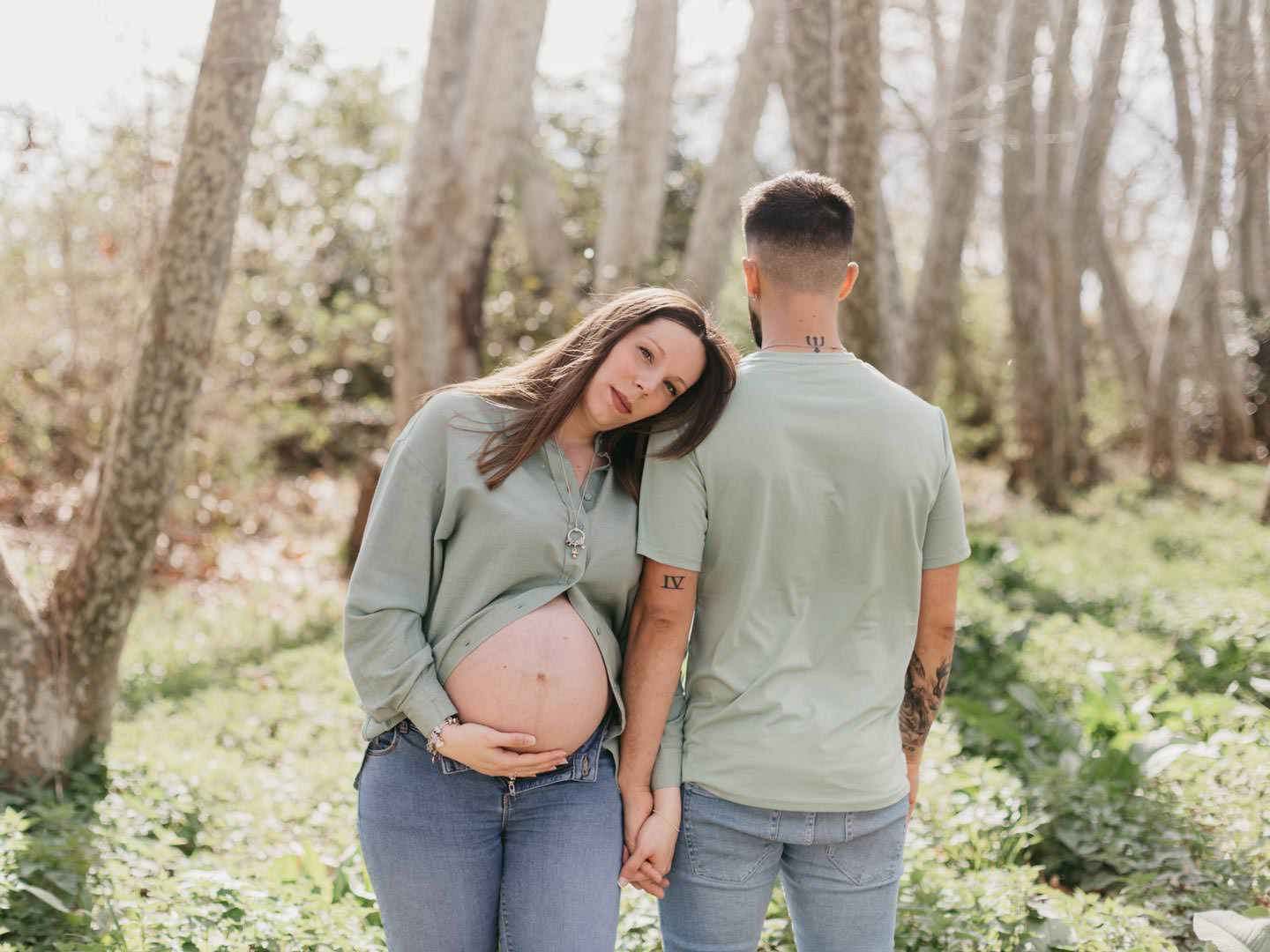 Sesión de embarazo en exterior